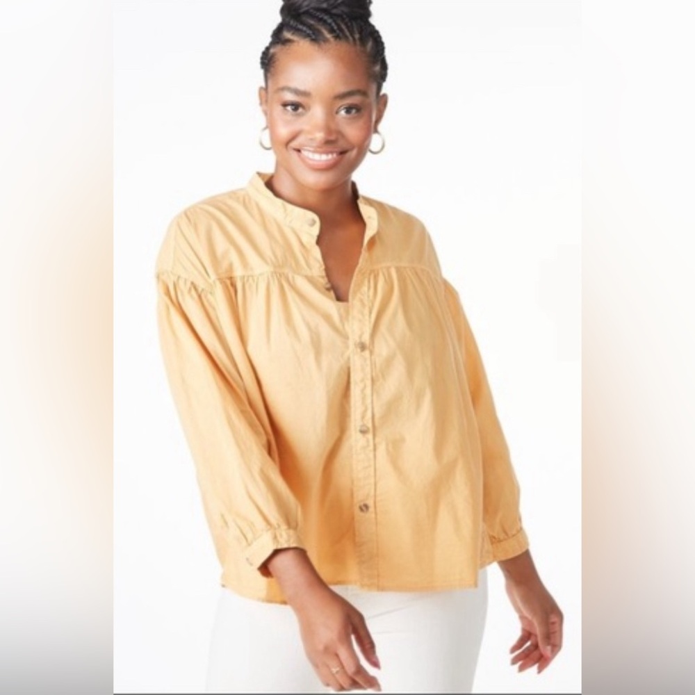 Mother Denim- The gatherer top- final draft ( buttery yellow) Medium